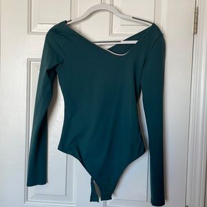 Free people emerald green body suit. medium.